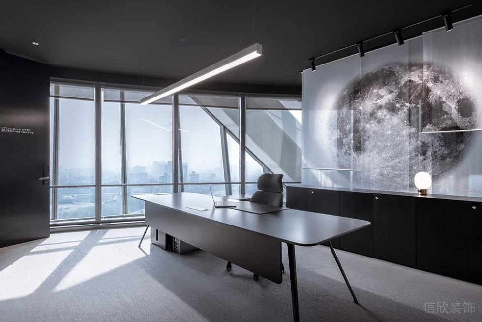 現(xiàn)代風(fēng)格公共辦公室經(jīng)理獨立工作空間裝修圖