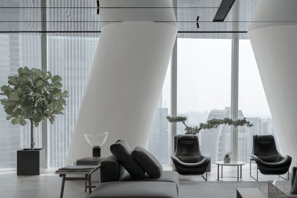 現(xiàn)代風格公共辦公室休閑接待區(qū)裝修圖