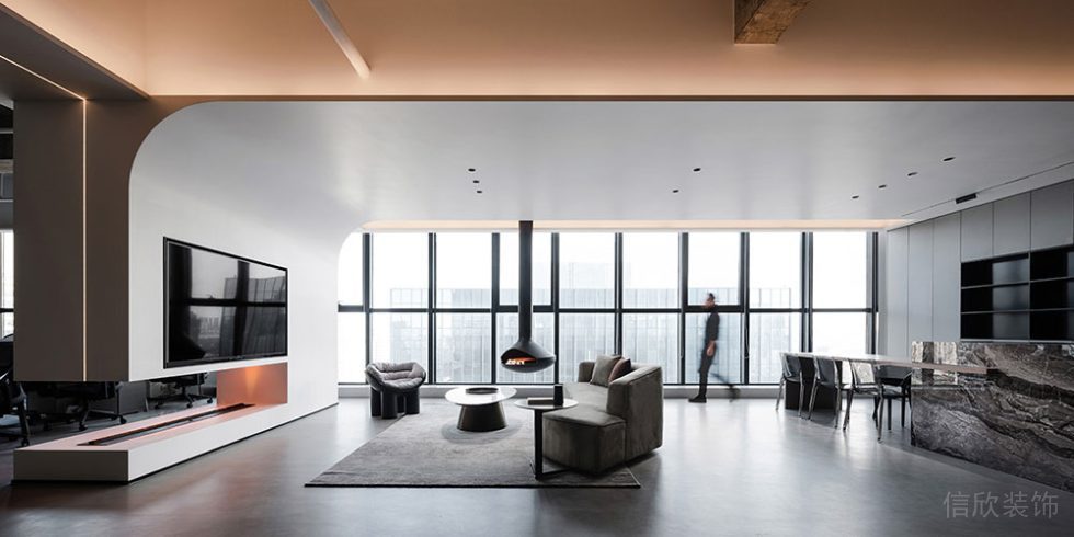 現(xiàn)代風格公共辦公室休閑接待廳裝修圖