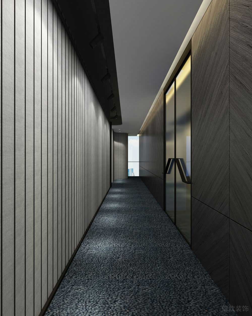 現(xiàn)代風(fēng)格公共辦公室走廊裝修圖