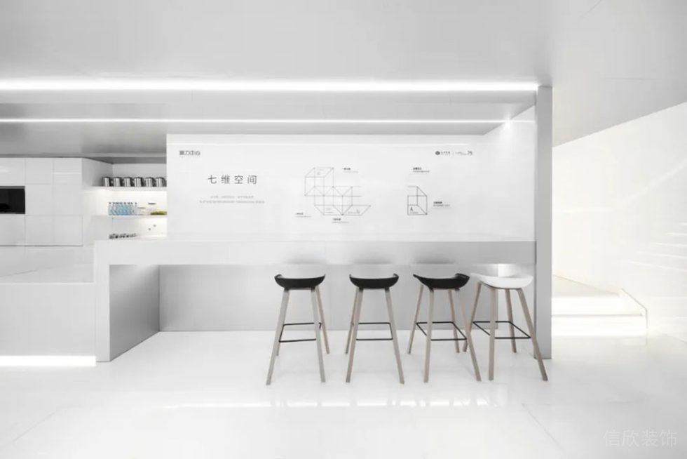 現(xiàn)代風(fēng)格商務(wù)辦公場所茶水間吧臺休閑區(qū)裝修圖