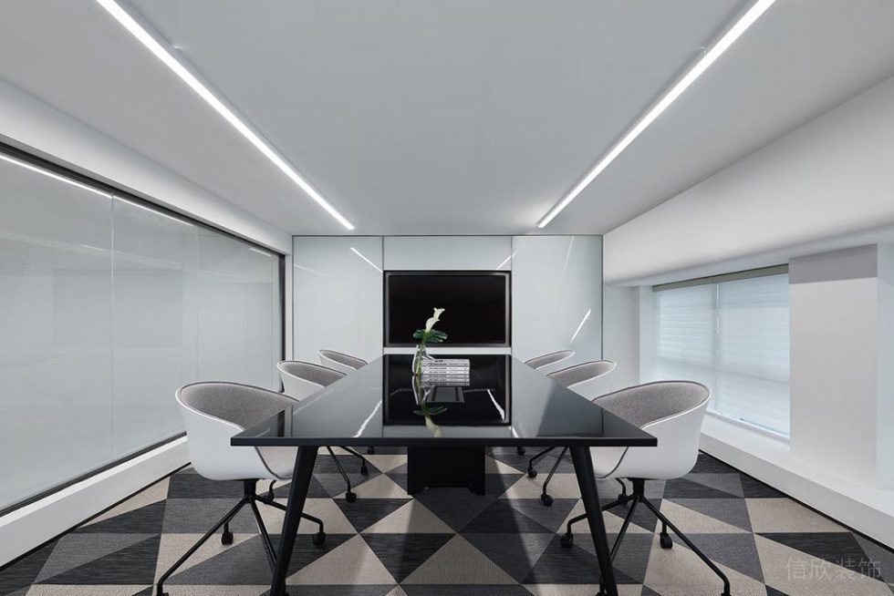 現(xiàn)代風格商務辦公場所接待洽談室裝修圖