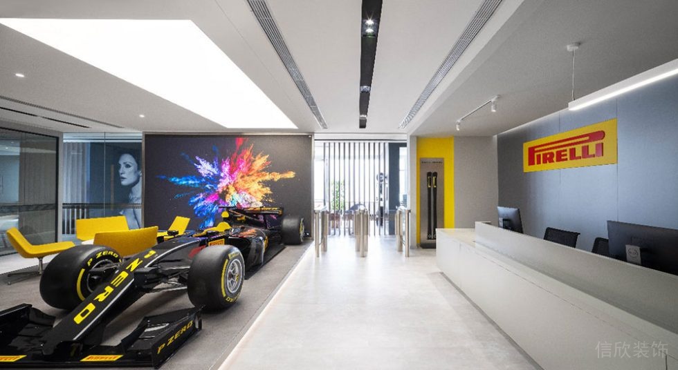 現(xiàn)代風格商務辦公場所前臺會客廳設計裝修圖