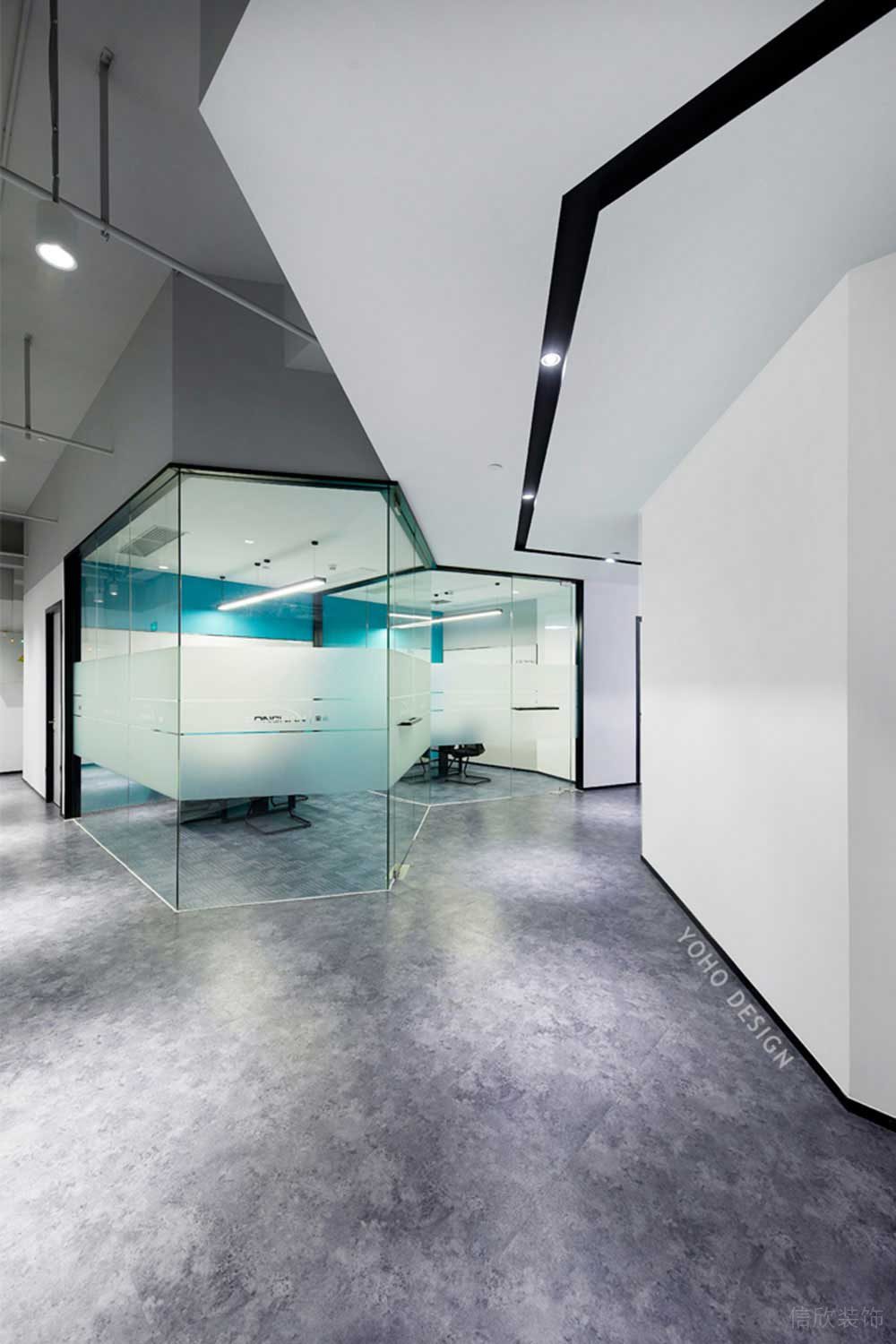 現(xiàn)代風(fēng)格商務(wù)辦公場所走廊設(shè)計(jì)裝修圖