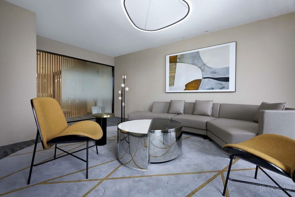 現(xiàn)代風(fēng)格商務(wù)辦公空間案例會客洽談室裝修圖