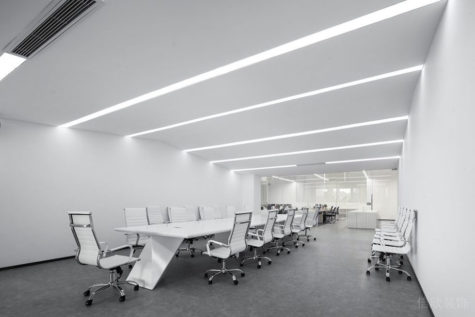 現(xiàn)代風格商務辦公空間大型會議室設計裝修圖