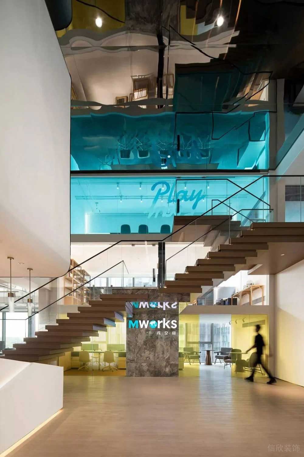 現(xiàn)代風(fēng)格商務(wù)辦公空間會客大堂裝修圖