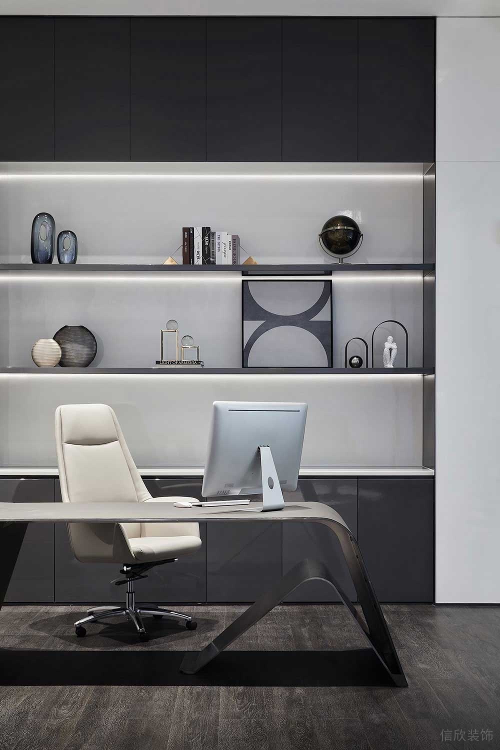 現(xiàn)代風格商務辦公空間總經理辦公室設計裝修圖