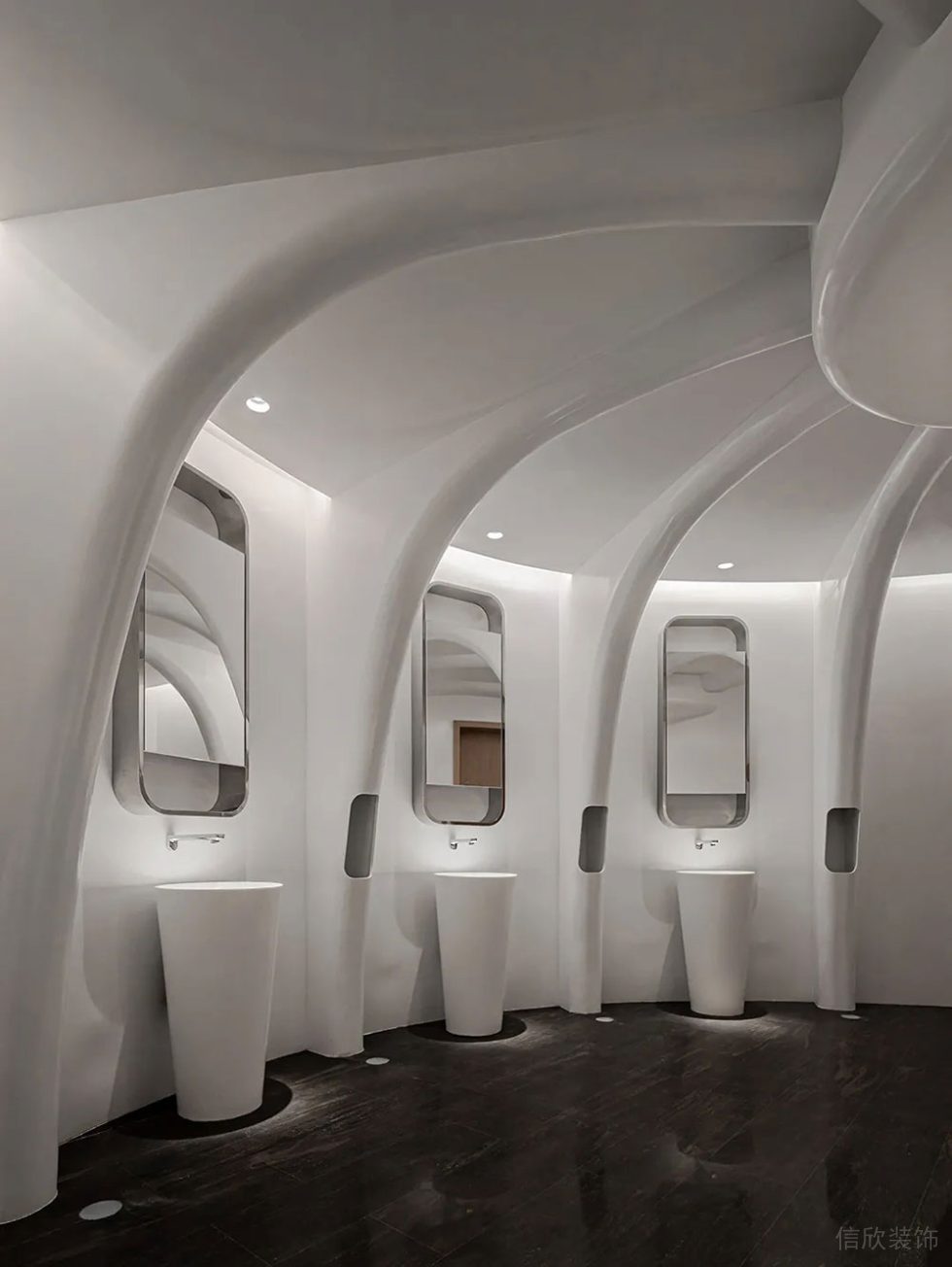 現(xiàn)代風(fēng)格商務(wù)辦公室洗手間設(shè)計裝修圖