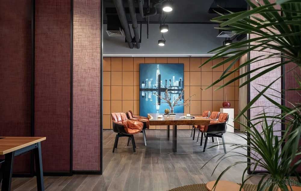 現(xiàn)代工業(yè)風(fēng)辦公場所案例工作洽談區(qū)設(shè)計裝修圖