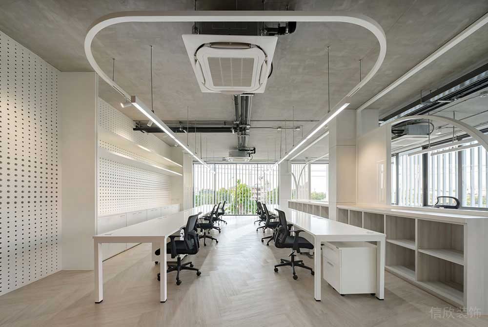 現(xiàn)代工業(yè)風(fēng)辦公場所采購部辦公區(qū)裝修圖