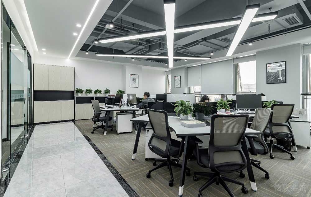 現(xiàn)代工業(yè)風(fēng)商務(wù)辦公場所辦公區(qū)裝修圖