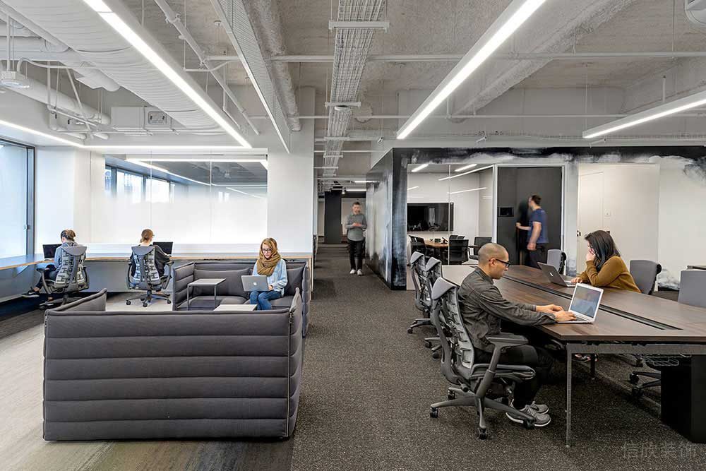 現(xiàn)代工業(yè)風(fēng)商務(wù)辦公室多功能辦公區(qū)空間設(shè)計(jì)裝修圖