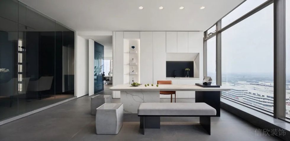 現(xiàn)代簡(jiǎn)約風(fēng)辦公室洽談接待區(qū)裝修圖