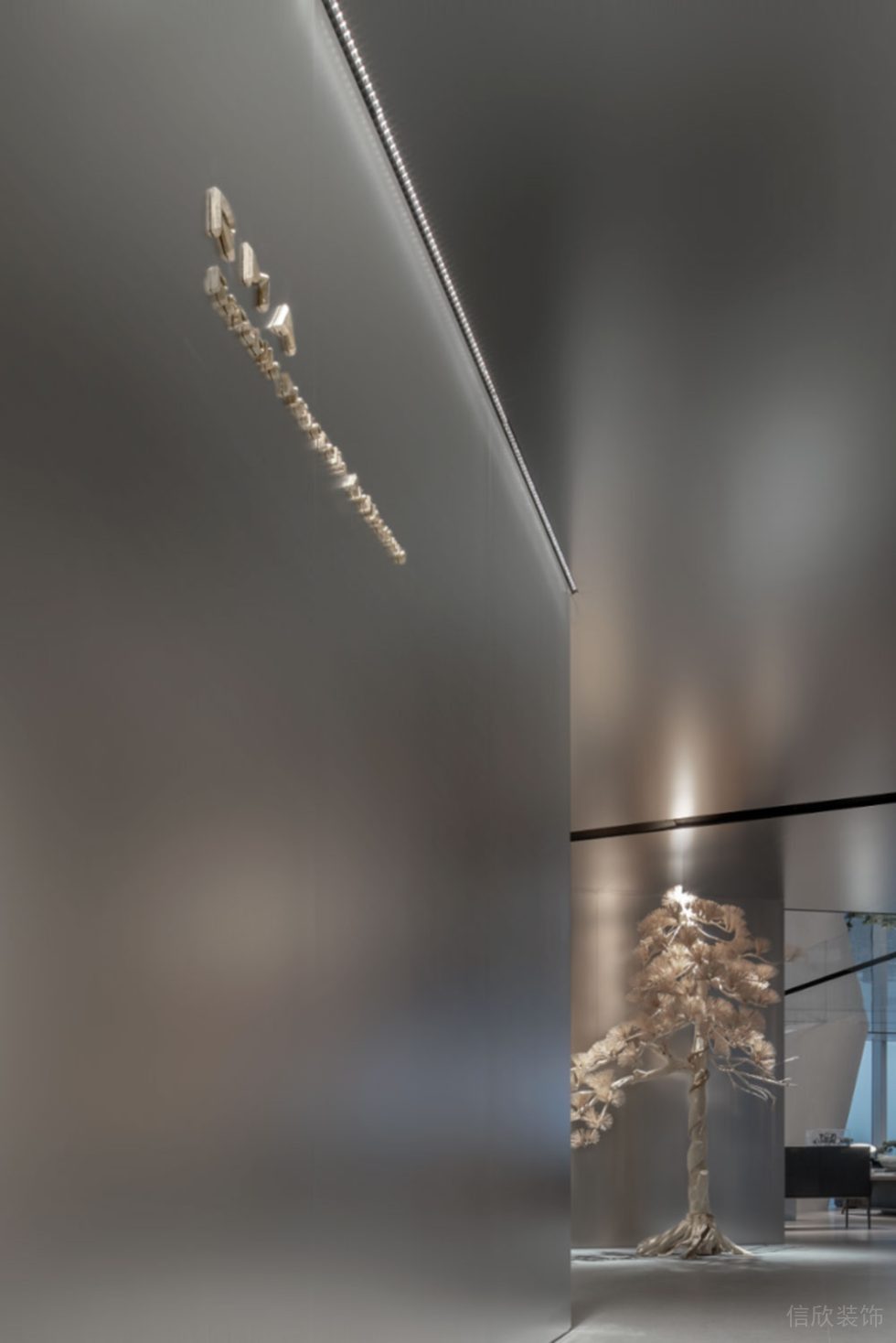 現(xiàn)代簡(jiǎn)約風(fēng)格辦公場(chǎng)所案例走道空間設(shè)計(jì)裝修圖