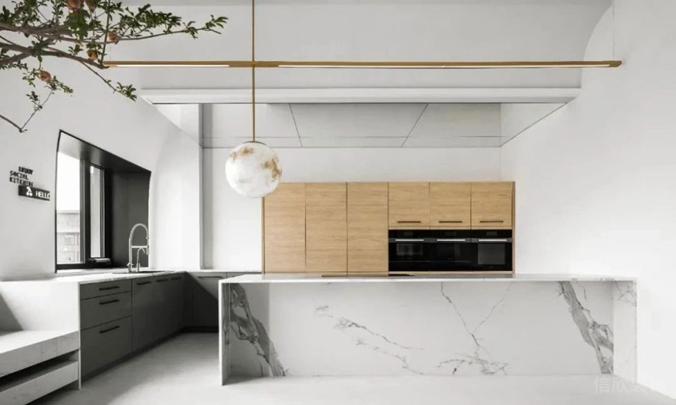 現(xiàn)代簡(jiǎn)約風(fēng)格辦公空間茶水間設(shè)計(jì)裝修圖