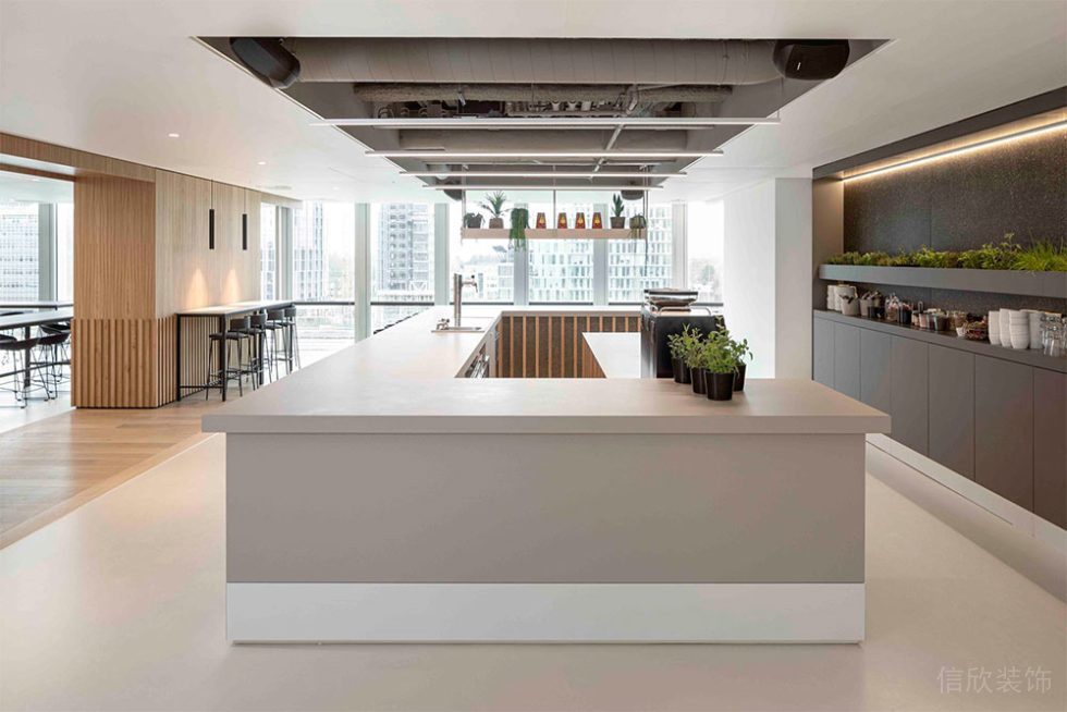 現(xiàn)代簡約風(fēng)格辦公空間茶水休閑廳設(shè)計裝修圖