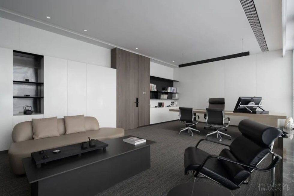 現(xiàn)代簡(jiǎn)約風(fēng)格商務(wù)辦公空間合伙人辦公室裝修圖