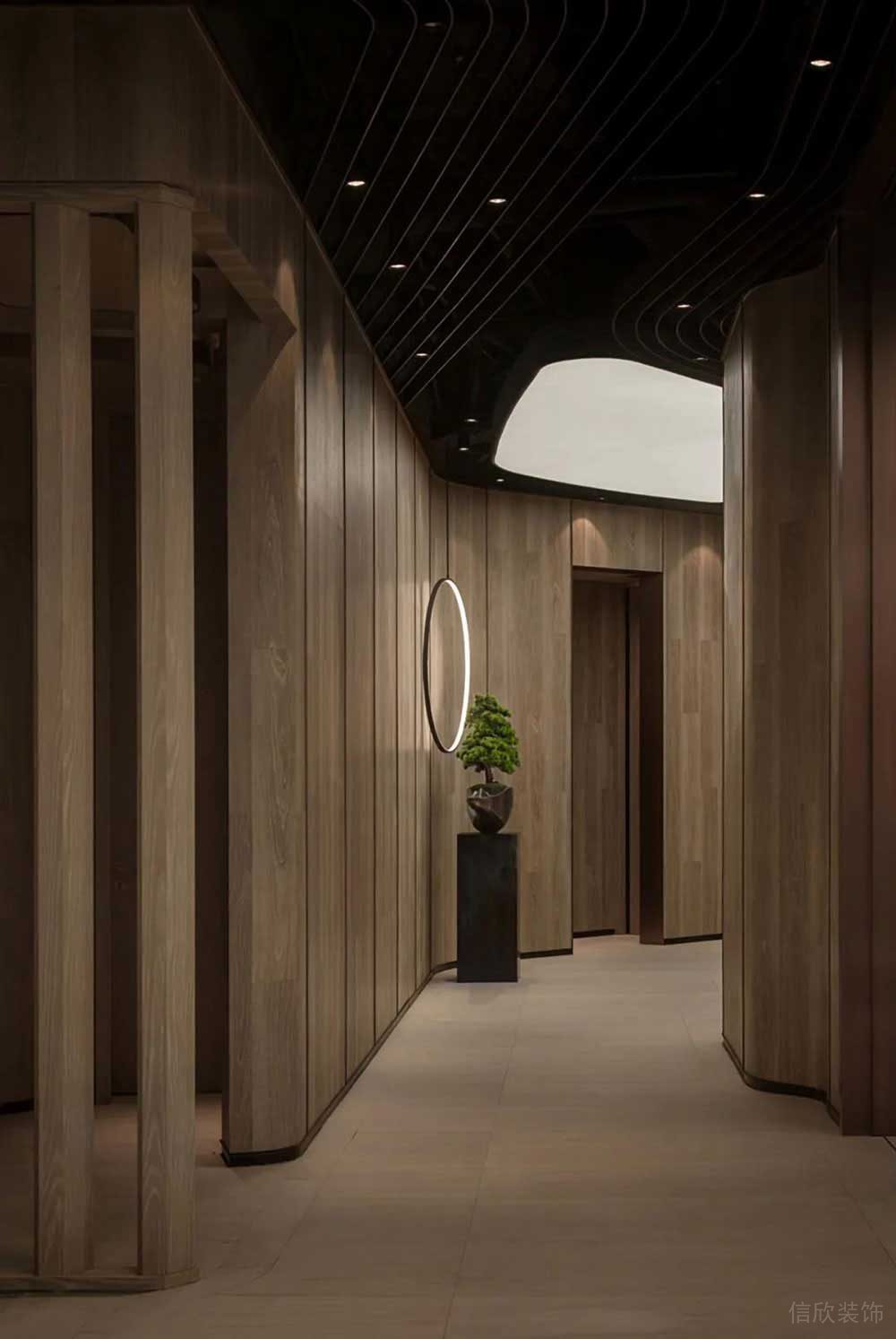 現(xiàn)代簡(jiǎn)約風(fēng)格商務(wù)辦公空間接待包廂過(guò)廊裝修圖