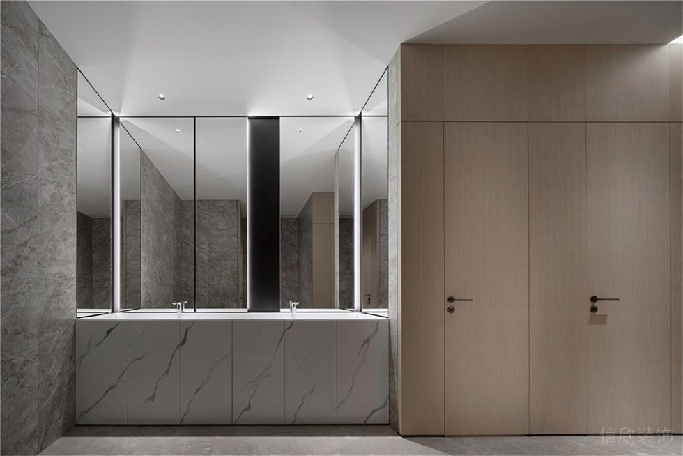 現(xiàn)代簡(jiǎn)約風(fēng)格商務(wù)辦公室衛(wèi)生間裝修圖