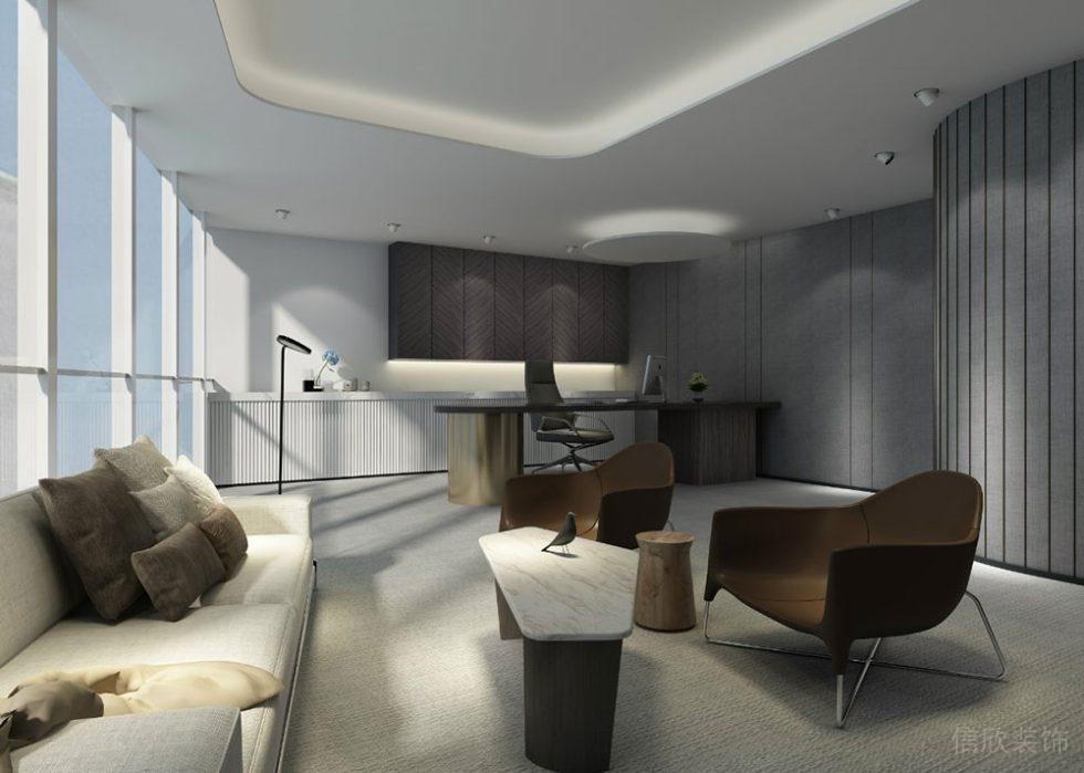 現(xiàn)代簡約風(fēng)格總裁辦公室設(shè)計(jì)裝修圖