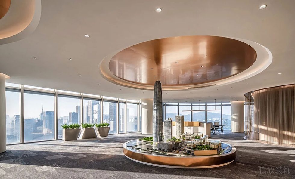 現(xiàn)代輕奢風(fēng)辦公室多功能展覽廳裝修圖