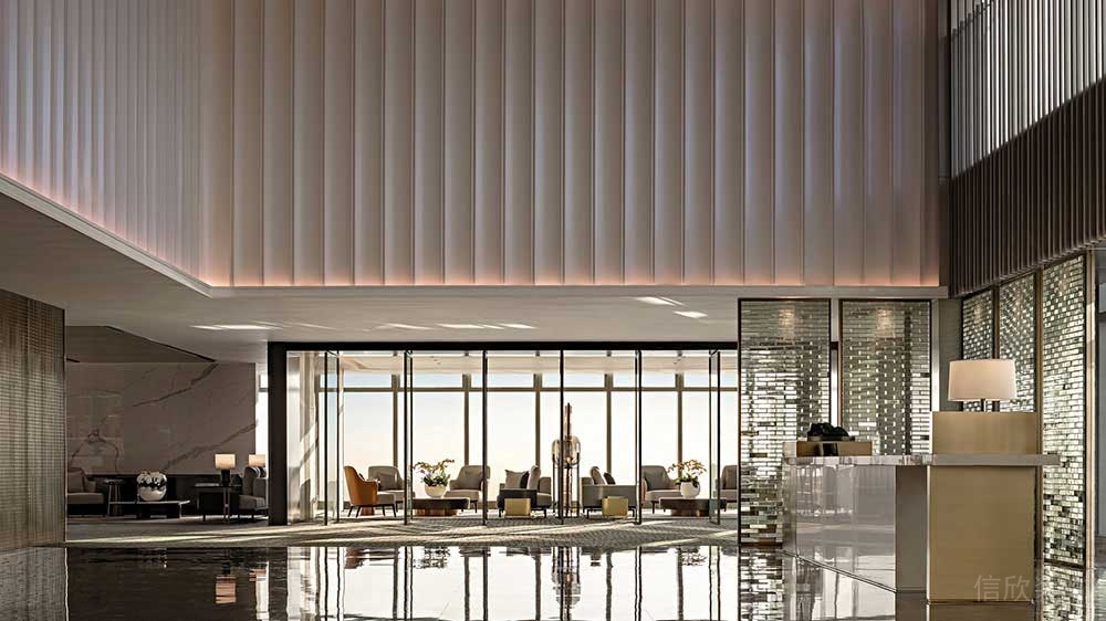 現(xiàn)代輕奢風(fēng)格辦公空間接待大堂設(shè)計裝修圖