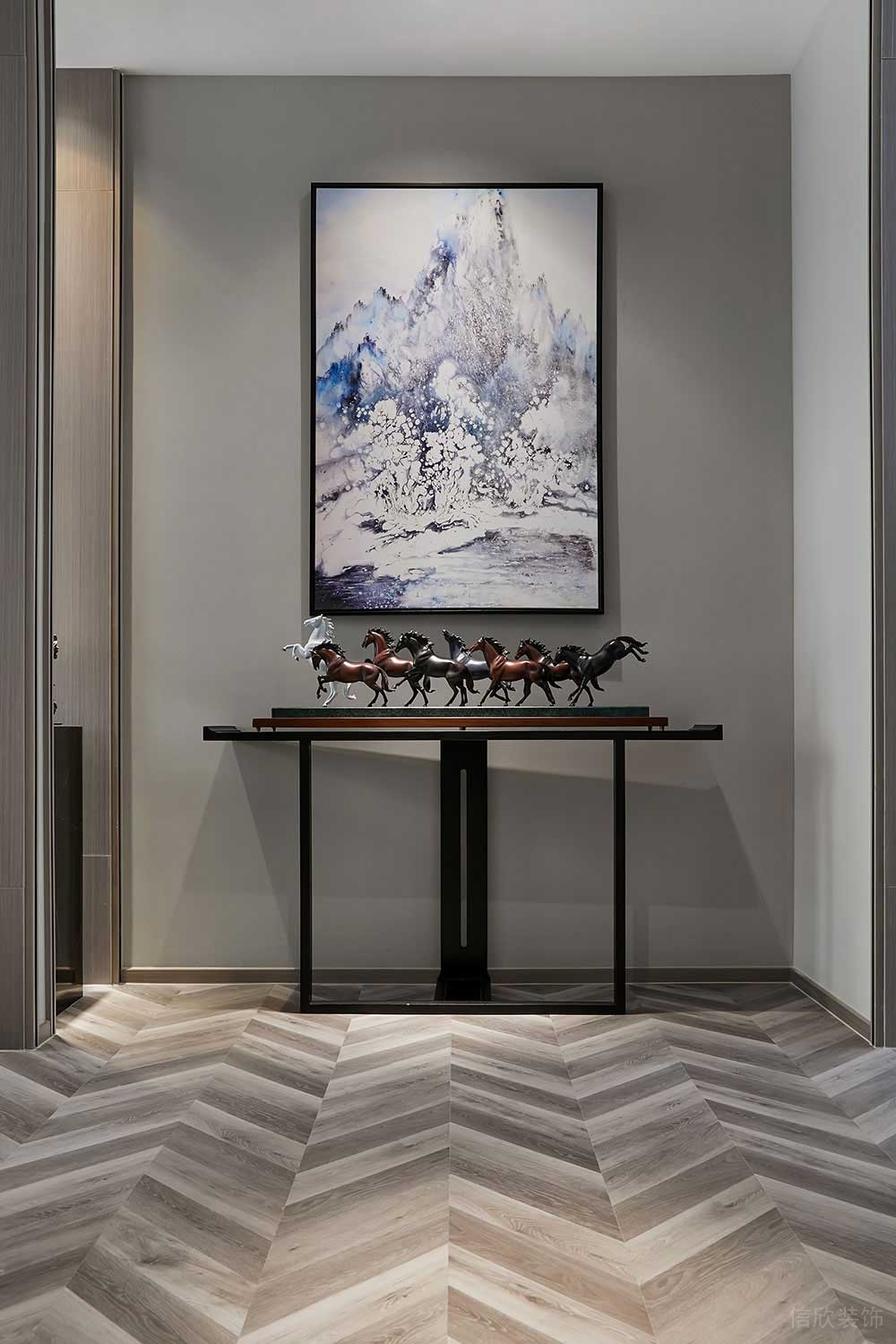 新中式辦公空間玄關(guān)設(shè)計裝修圖