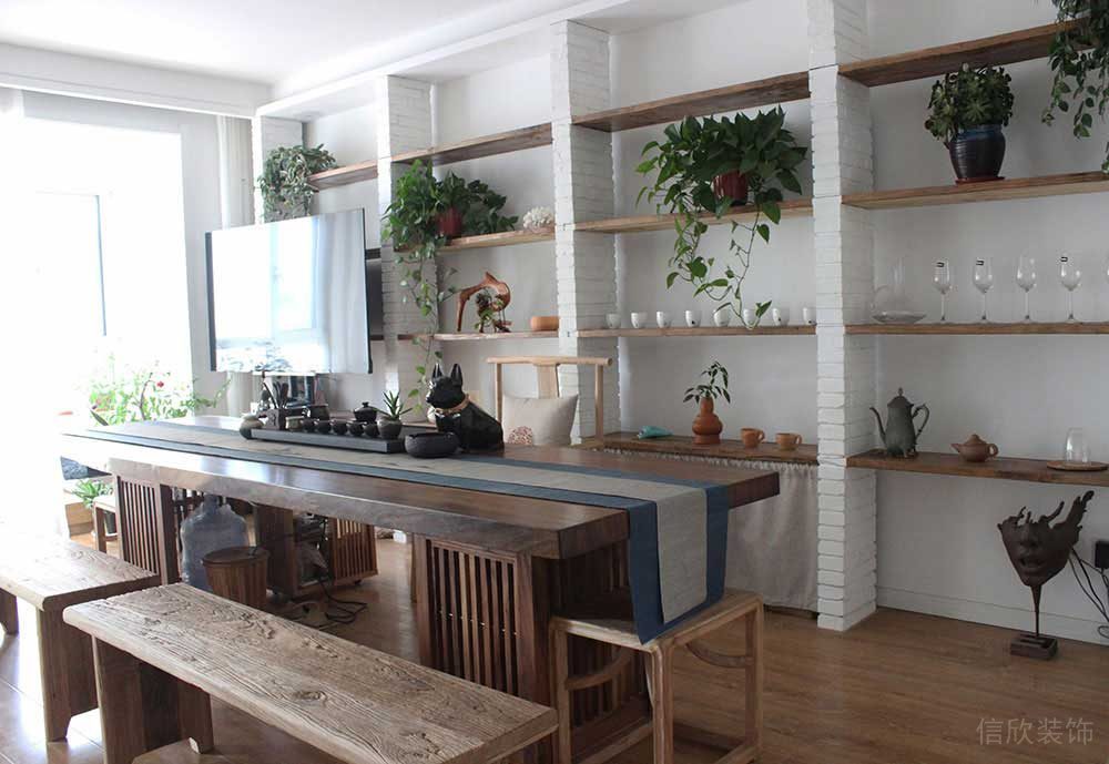 新中式風(fēng)格辦公場所案例茶室空間設(shè)計裝修圖