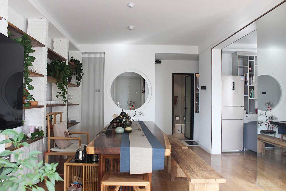 新中式風(fēng)格商務(wù)辦公室茶藝接待區(qū)裝修圖