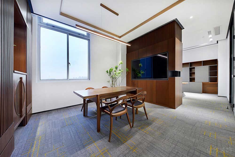 新中式商務(wù)辦公空間休閑會(huì)客區(qū)裝修圖