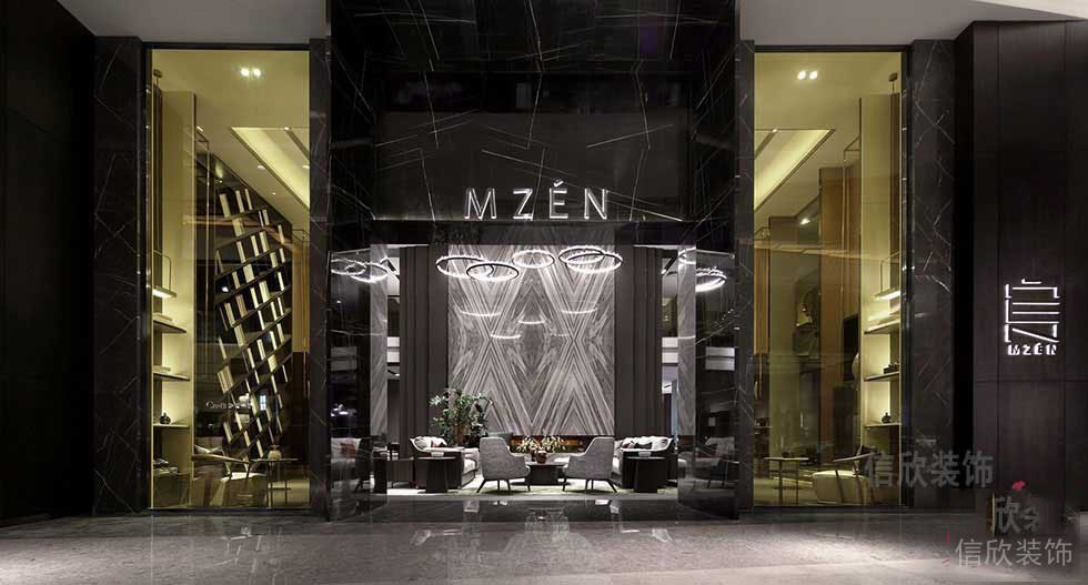 暗色大理石墻體辦公室效果圖休息區(qū)裝修