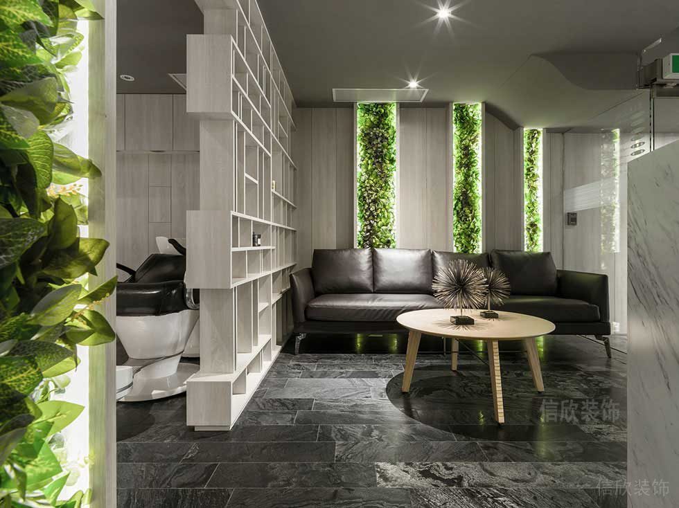 深圳羅湖田園風(fēng)美發(fā)店洗頭區(qū)裝修設(shè)計