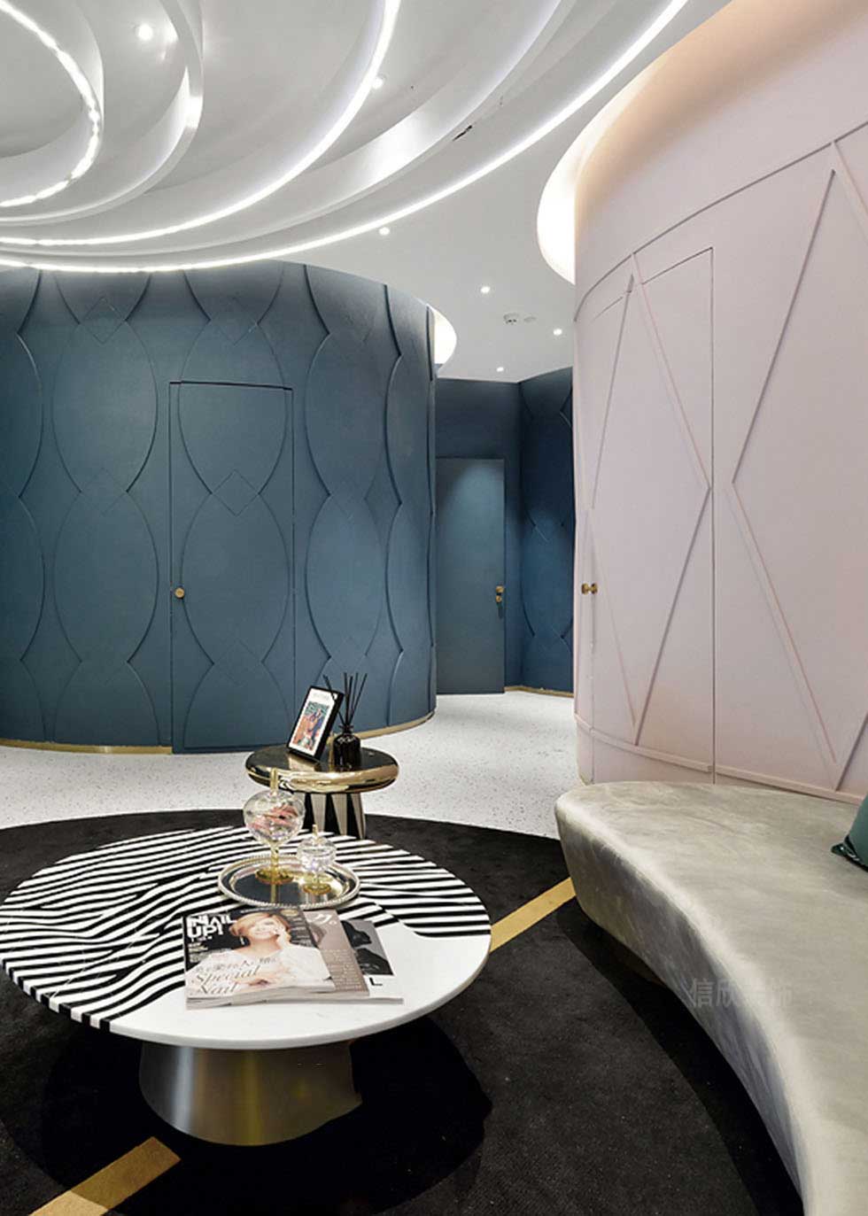 優(yōu)雅的美容美發(fā)店裝修大廳裝修設(shè)計