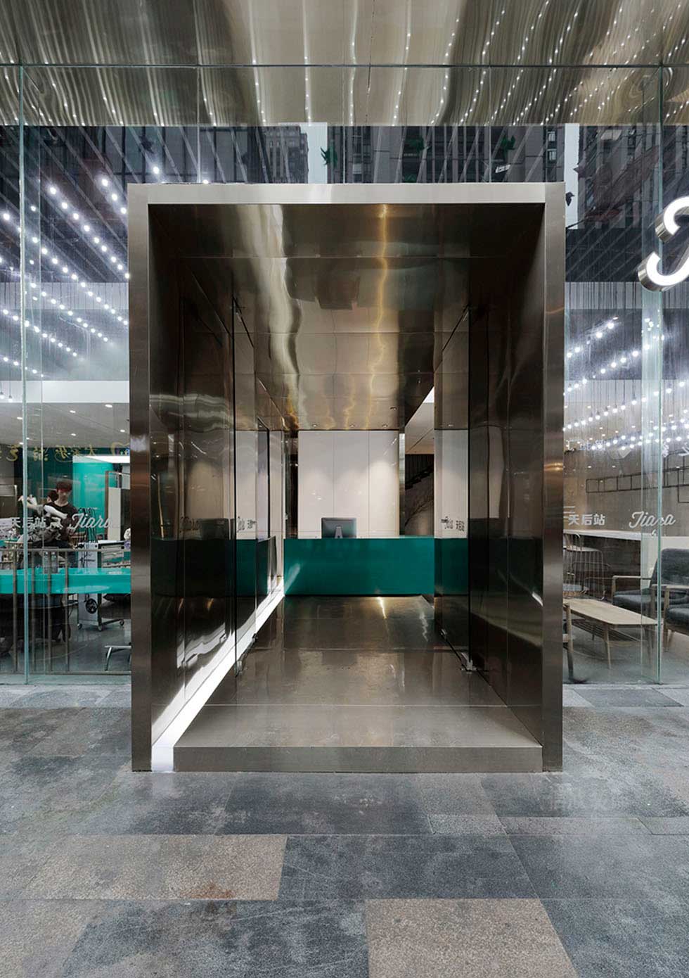 深圳鹽田美發(fā)沙龍入戶裝修設計