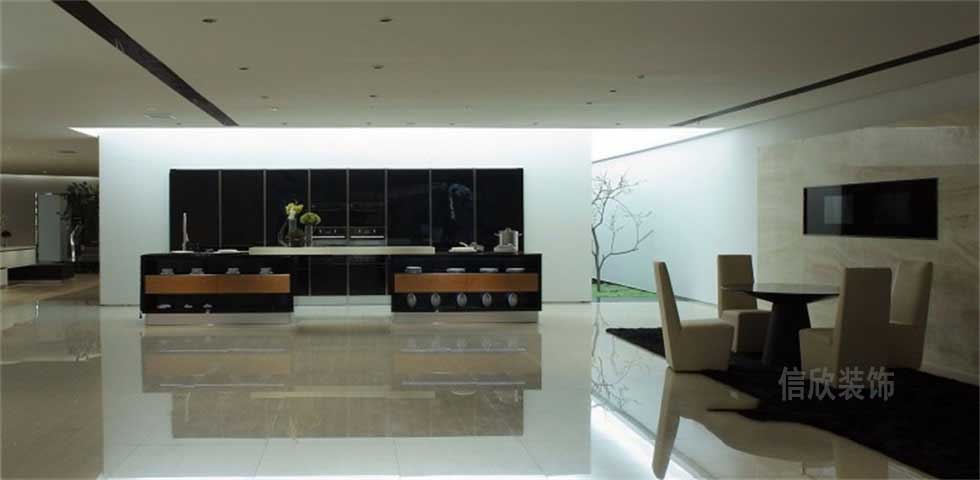 辦公室茶水間黑色茶水柜裝修設(shè)計(jì)