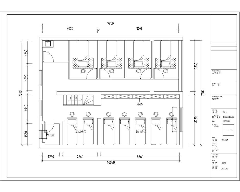 深圳美發(fā)沙龍裝修設(shè)計(jì)施工案例平面布置