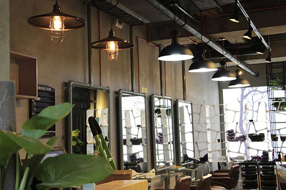 深圳龍崗美發(fā)店大廳裝修設(shè)計