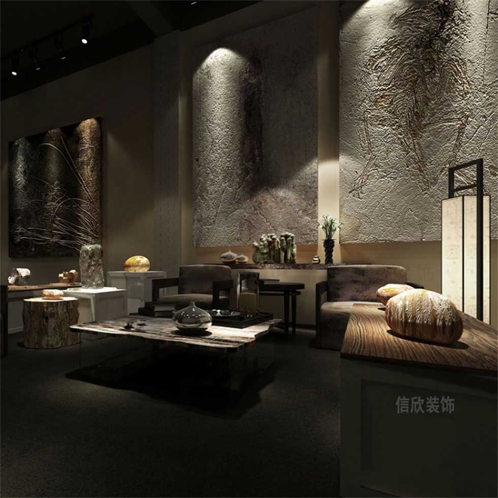 茶室墻面粗礦石板抽象畫藝術(shù)品