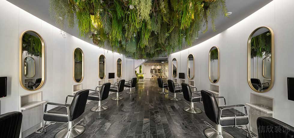 深圳羅湖田園風(fēng)美發(fā)店造型區(qū)裝修設(shè)計