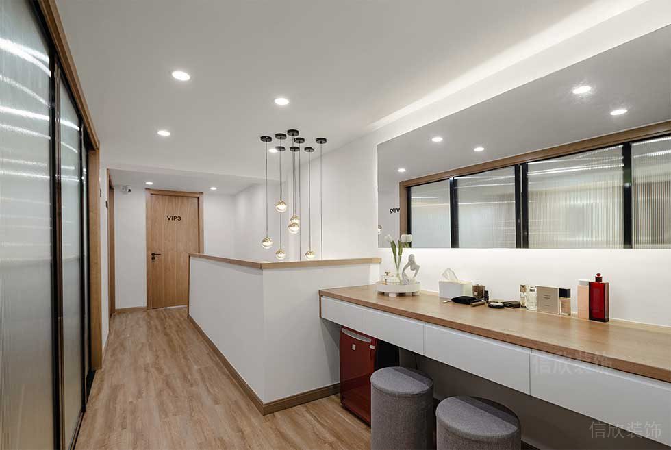 深圳福田美容養(yǎng)生店過道裝修設計