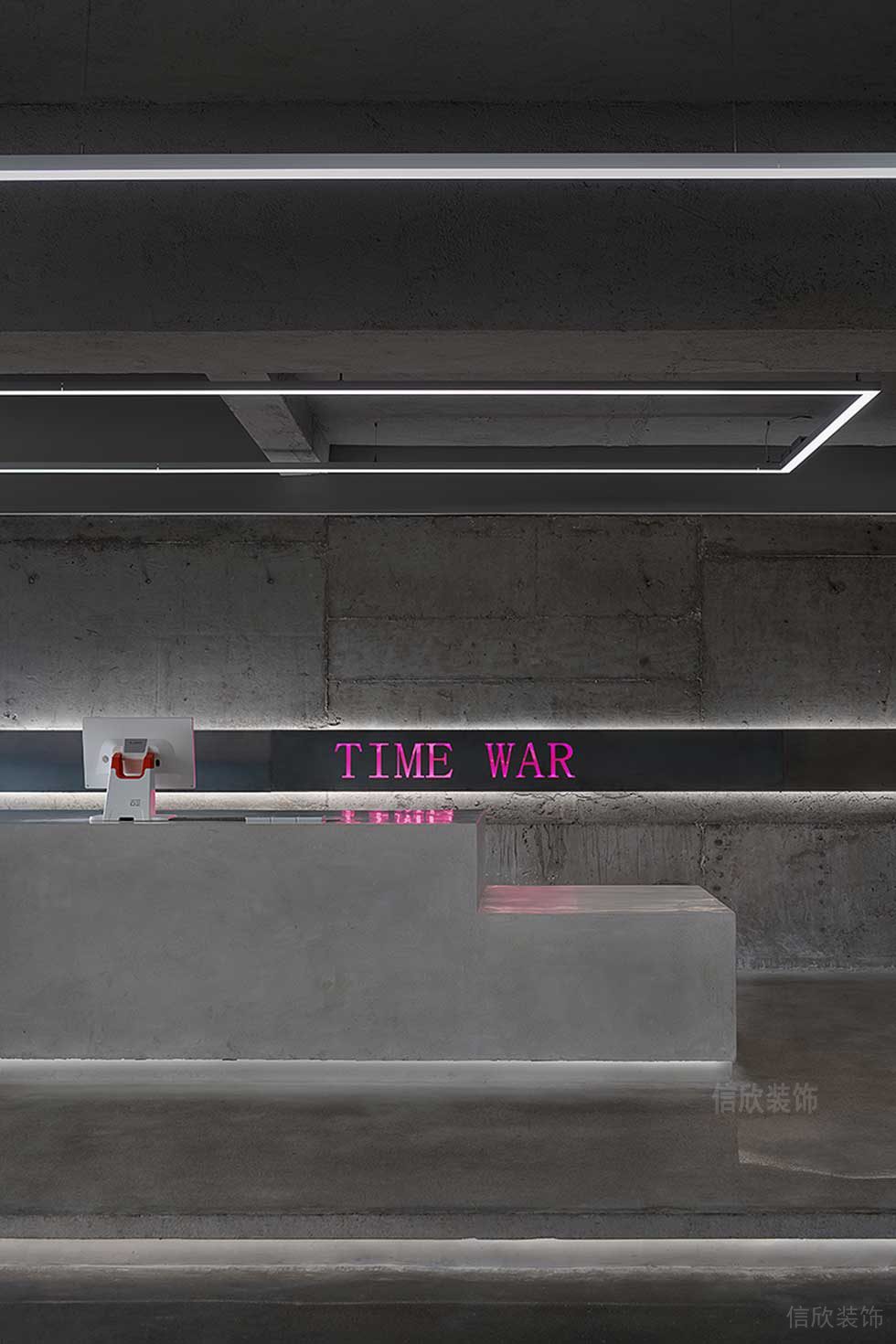 現(xiàn)代工業(yè)風(fēng)理發(fā)店前臺裝修設(shè)計(jì)