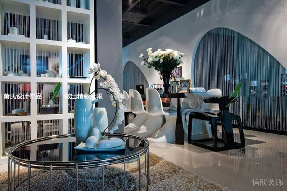 簡約金屬現(xiàn)代辦公室效果圖北歐風裝修墻柜定制效果圖