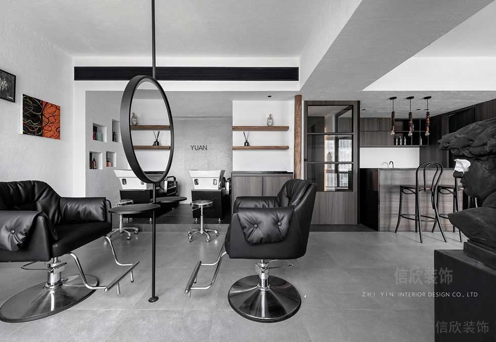 深圳龍崗小美發(fā)店美發(fā)區(qū)裝修設(shè)計
