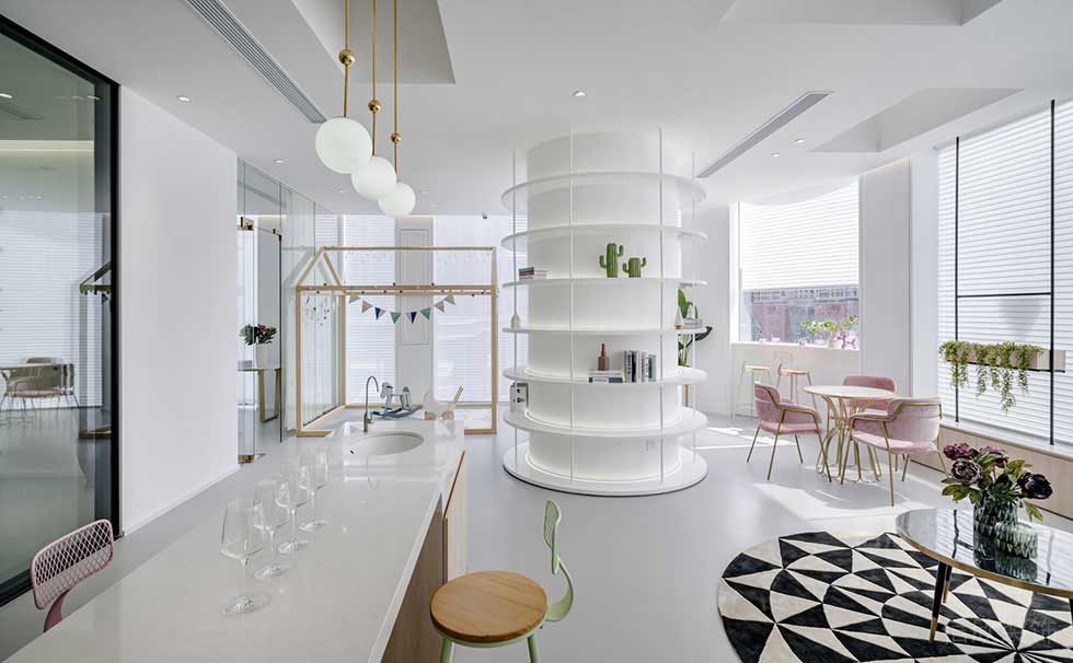 深圳南山美容會所大廳裝修設(shè)計