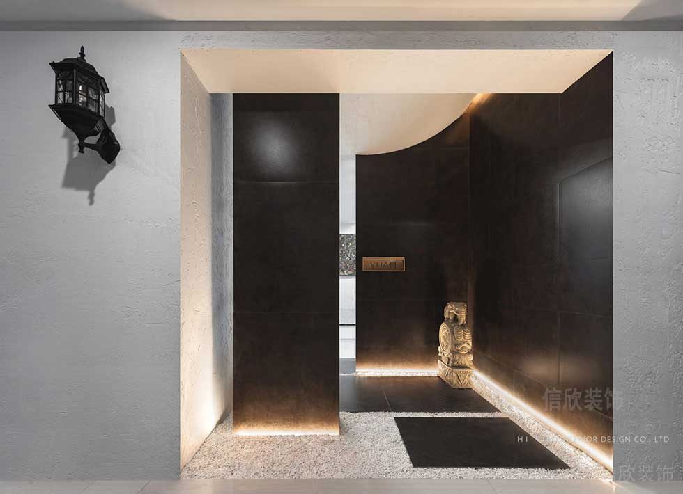 深圳龍崗小美發(fā)店入戶裝修設(shè)計