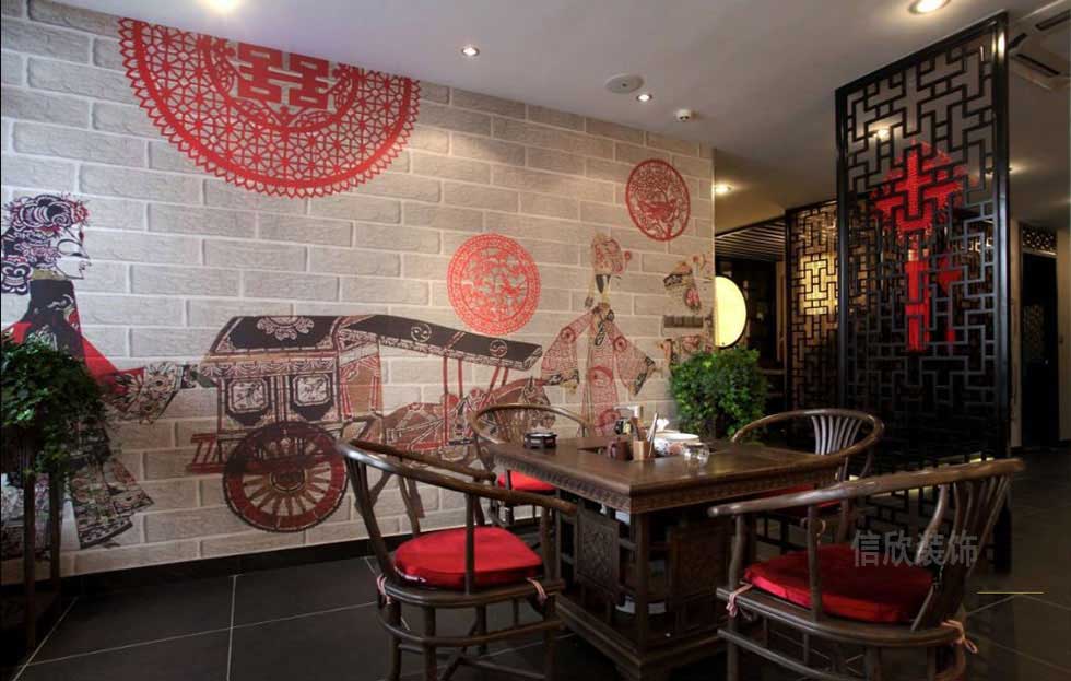 深圳養(yǎng)生館二樓茶室裝修設(shè)計