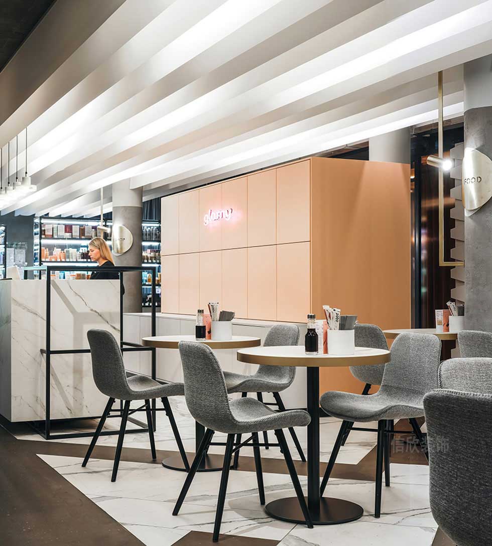 深圳南山工業(yè)風(fēng)美容美發(fā)沙龍大廳裝修案例