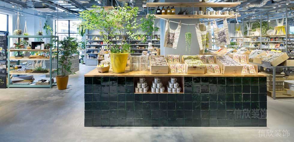 店鋪裝修瓷磚鋪貼效果產(chǎn)品展示區(qū)域裝修pvc地板效果圖