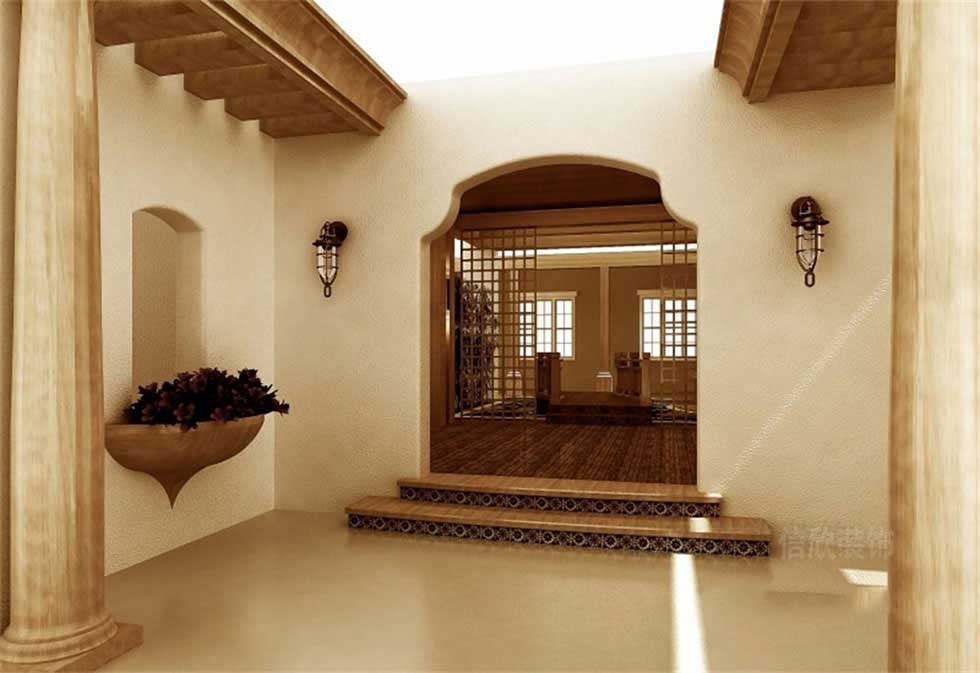 實木制品展廳門廳裝修設(shè)計 實木制品展廳門廳裝修設(shè)計